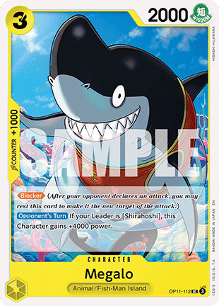 (112) One Piece TCG OP11: A Fist of Divine Speed Single: Megalo (OP11-112) Uncommon