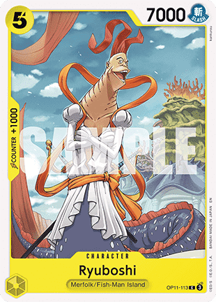 (113) One Piece TCG OP11: A Fist of Divine Speed Single: Ryuboshi (OP11-113) Common