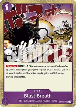 (ST04-016) One Piece TCG PRB01: The Best Single: Blast Breath (ST04-016) (V.1) Common