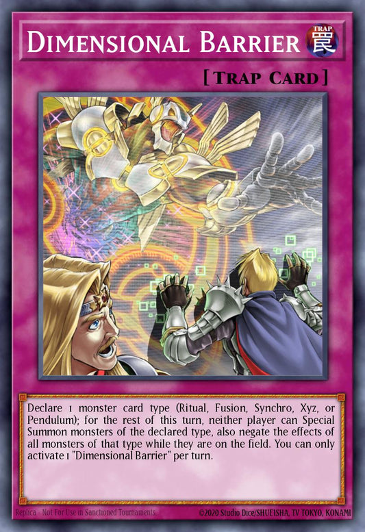 (072) YuGiOh TCG RA01: 25th Anniversary Rarity Collection Single: Dimensional Barrier (V.1 - Super Rare)  Super Rare
