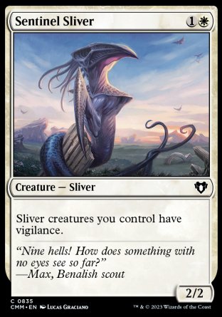 (835) Magic The Gathering Commander Masters: Extras Single: Sentinel Sliver Common