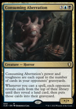 (840) Magic The Gathering Commander Legends: Battle for Baldur's Gate: Extras Single: Consuming Aberration Rare