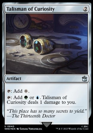 (840) Magic The Gathering Universes Beyond: Doctor Who: Extras Single: Talisman of Curiosity Uncommon