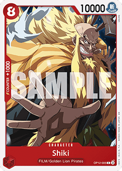 (005) One Piece TCG OP12: Legacy of the Master Single: Shiki (OP12-005) Common