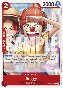 (012) One Piece TCG OP12: Legacy of the Master Single: Buggy (OP12-012) Common