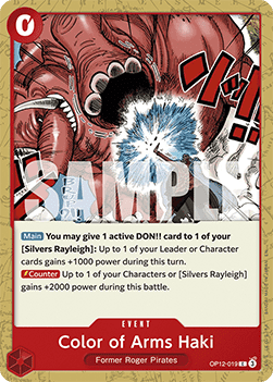 (019) One Piece TCG OP12: Legacy of the Master Single: Color of Arms Haki (OP12-019) Common
