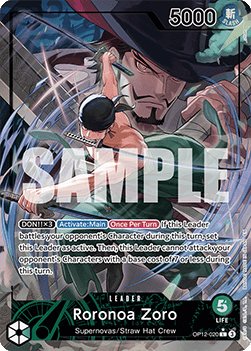 (020) One Piece TCG OP12: Legacy of the Master Single: Roronoa Zoro (OP12-020) (V.2) Alternate Art