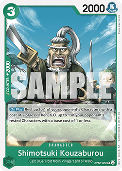 (029) One Piece TCG OP12: Legacy of the Master Single: Shimotsuki Kouzaburou (OP12-029) Uncommon