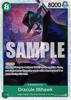 (030) One Piece TCG OP12: Legacy of the Master Single: Dracule Mihawk (OP12-030) (V.1) Super Rare