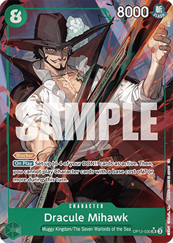 (030) One Piece TCG OP12: Legacy of the Master Single: Dracule Mihawk (OP12-030) (V.2) Alternate Art