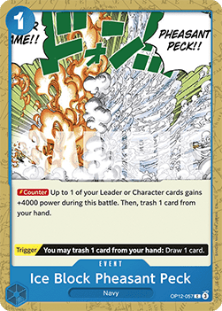 (057) One Piece TCG OP12: Legacy of the Master Single: Ice Block Pheasant Peck (OP12-057) Common