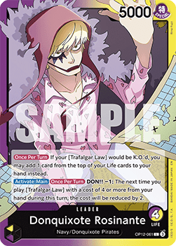 (061) One Piece TCG OP12: Legacy of the Master Single: Donquixote Rosinante (OP12-061) (V.1) Leader