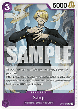 (070) One Piece TCG OP12: Legacy of the Master Single: Sanji (OP12-070) (V.1) Rare