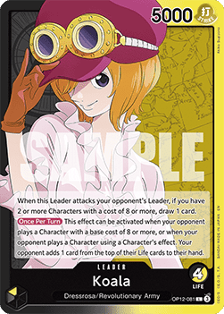 (081) One Piece TCG OP12: Legacy of the Master Single: Koala (OP12-081) (V.1) Leader