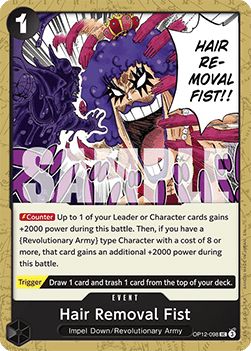 (098) One Piece TCG OP12: Legacy of the Master Single: Hair Removal Fist (OP12-098) Uncommon