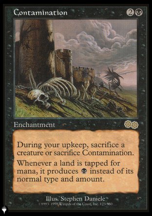 (125) Magic The Gathering The List Single: Contamination Rare