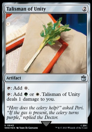 (845) Magic The Gathering Universes Beyond: Doctor Who: Extras Single: Talisman of Unity Uncommon