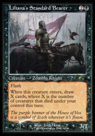 (845) Magic The Gathering Secret Lair Drop Series Single: Liliana's Standard Bearer Rare