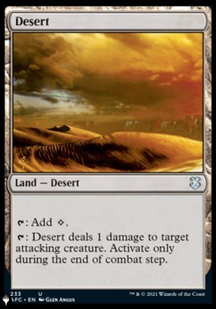 (233) Magic The Gathering The List Single: Desert Uncommon