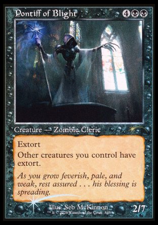 (848) Magic The Gathering Secret Lair Drop Series Single: Pontiff of Blight Holo Rare