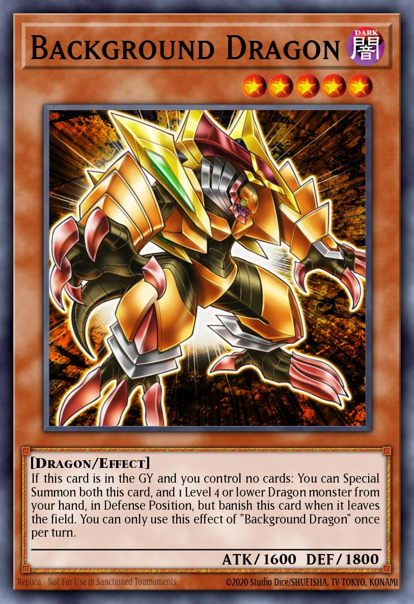 (008) YuGiOh TCG MP19: 2019 Gold Sarcophagus Tin Mega Pack Single: Background Dragon Common