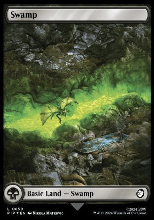 (850) Magic The Gathering Universes Beyond: Fallout: Extras Single: Swamp (V.2) Land
