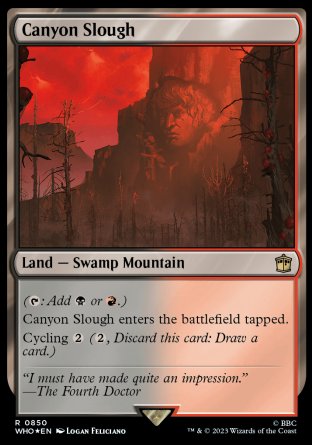(850) Magic The Gathering Universes Beyond: Doctor Who: Extras Single: Canyon Slough (V.2) Holo Rare