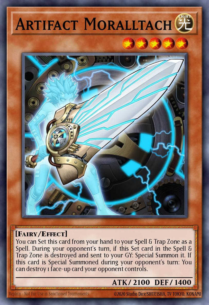 (214) YuGiOh TCG RA04: Quarter Century Stampede Single: Artifact Moralltach (V.1 - Platinum Secret Rare) Platinum Secret Rare