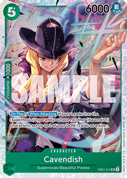 (EB01-012) One Piece TCG PRB02: The Best Vol.2 Single: Cavendish (EB01-012) Super Rare