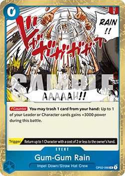 (OP02-068) One Piece TCG PRB02: The Best Vol.2 Single: Gum-Gum Rain (OP02-068) (V.1) Rare