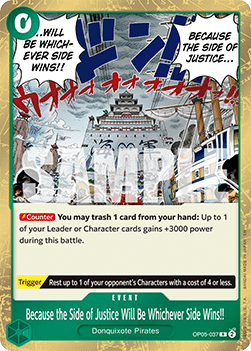 (OP05-037) One Piece TCG PRB02: The Best Vol.2 Single: Because the Side of Justice Will Be Whichever Side Wins!! (OP05-037) Rare