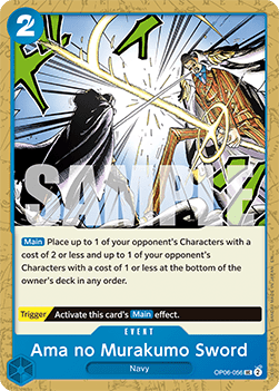 (OP06-056) One Piece TCG PRB02: The Best Vol.2 Single: Ama no Murakumo Sword (OP06-056) (V.1) Uncommon