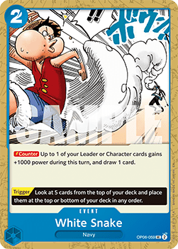 (OP06-059) One Piece TCG PRB02: The Best Vol.2 Single: White Snake (OP06-059) (V.1) Uncommon