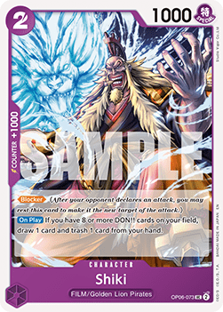 (OP06-073) One Piece TCG PRB02: The Best Vol.2 Single: Shiki (OP06-073) (V.1) Uncommon