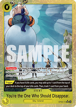 (OP06-115) One Piece TCG PRB02: The Best Vol.2 Single: You're the One Who Should Disappear. (OP06-115) (V.2) Alternate Art