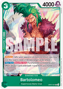 (OP07-031) One Piece TCG PRB02: The Best Vol.2 Single: Bartolomeo (OP07-031) (V.1) Uncommon