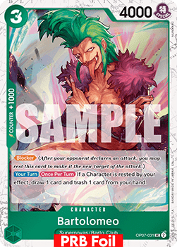 (OP07-031) One Piece TCG PRB02: The Best Vol.2 Single: Bartolomeo (OP07-031) (V.2) Uncommon