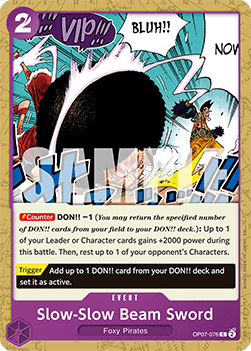 (OP07-076) One Piece TCG PRB02: The Best Vol.2 Single: Slow-Slow Beam Sword (OP07-076) (V.1) Common