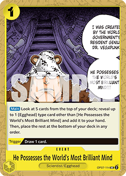 (OP07-114) One Piece TCG PRB02: The Best Vol.2 Single: He Possesses the World's Most Brilliant Mind (OP07-114) (V.1) Uncommon