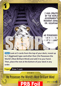 (OP07-114) One Piece TCG PRB02: The Best Vol.2 Single: He Possesses the World's Most Brilliant Mind (OP07-114) (V.2) Uncommon