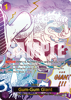 (OP09-078) One Piece TCG PRB02: The Best Vol.2 Single: Gum-Gum Giant (OP09-078) (V.2) Alternate Art