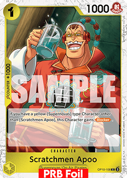 (OP10-108) One Piece TCG PRB02: The Best Vol.2 Single: Scratchmen Apoo (OP10-108) (V.2) Common