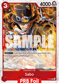 (P-044) One Piece TCG PRB02: The Best Vol.2 Single: Sabo (P-044) (V.2) Promo