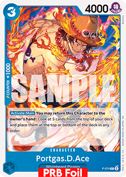 (P-074) One Piece TCG PRB02: The Best Vol.2 Single: Portgas.D.Ace (P-074) (V.2) Promo