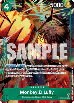 (005) One Piece TCG PRB02: The Best Vol.2 Single: Monkey.D.Luffy (PRB02-005) (V.2) Alternate Art
