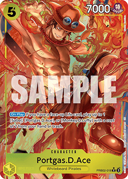 (018) One Piece TCG PRB02: The Best Vol.2 Single: Portgas.D.Ace (PRB02-018) (V.2) Alternate Art
