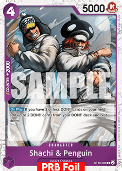 (ST10-008) One Piece TCG PRB02: The Best Vol.2 Single: Shachi & Penguin (ST10-008) (V.2) Common