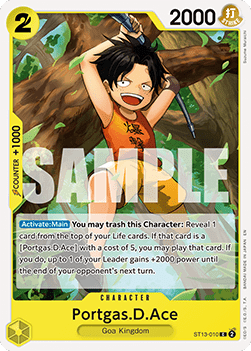 (ST13-010) One Piece TCG PRB02: The Best Vol.2 Single: Portgas.D.Ace (ST13-010) (V.1) Common