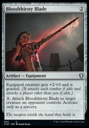 (854) Magic The Gathering Commander Legends: Battle for Baldur's Gate: Extras Single: Bloodthirsty Blade Uncommon
