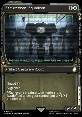 (856) Magic The Gathering Universes Beyond: Fallout: Extras Single: Securitron Squadron (V.3) Holo Rare